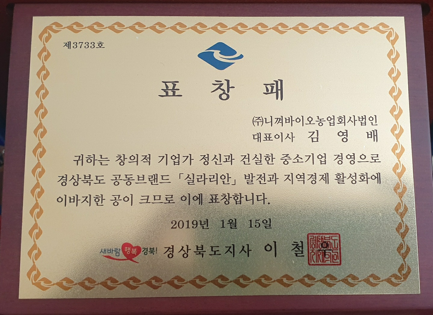 실라리안 표창패