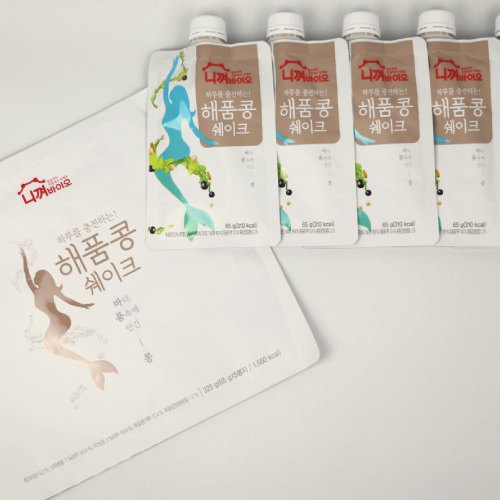 파우치 형태로 생산한 발효 대두 음료 제품